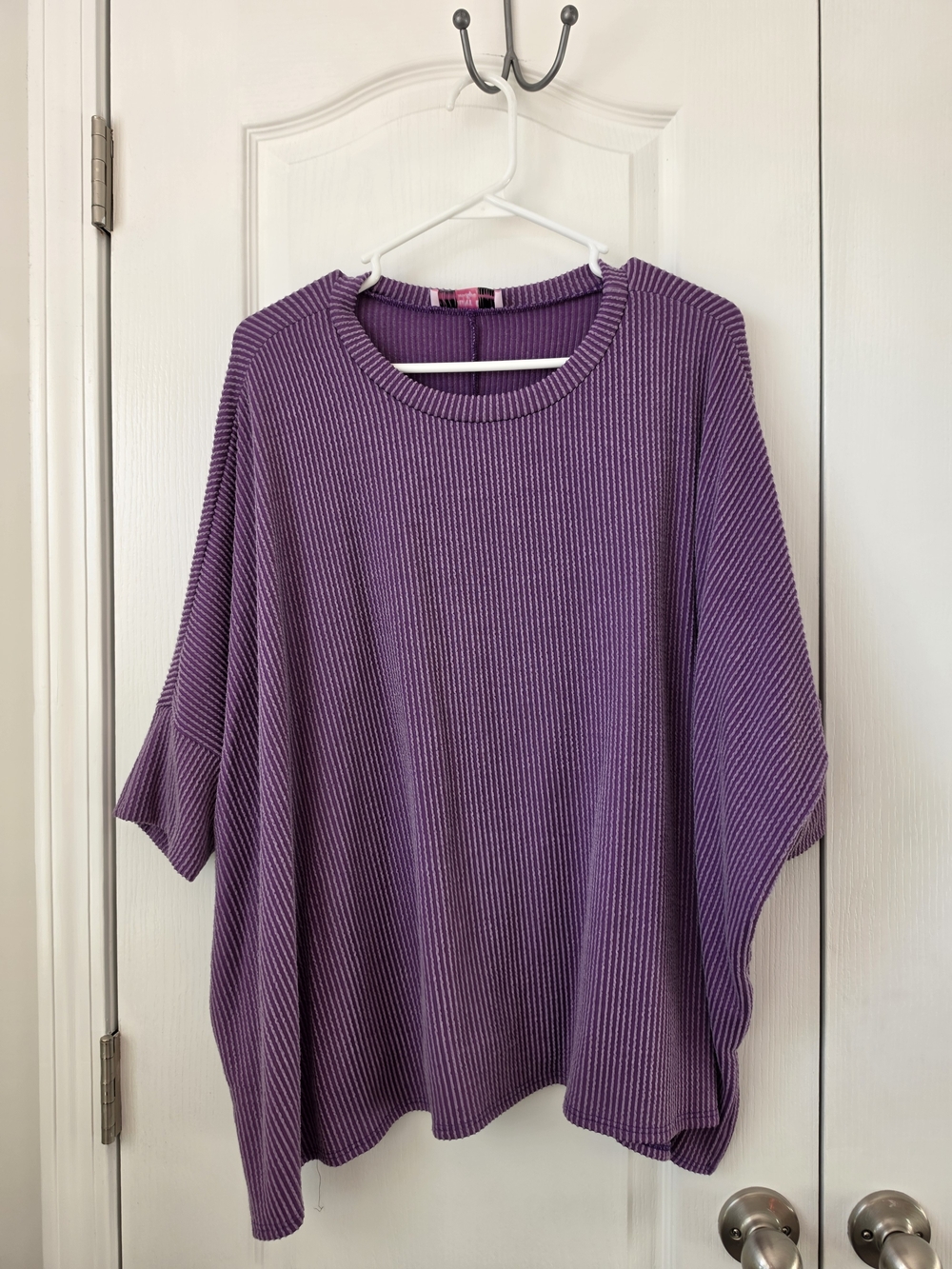 DD Design Purple Ribbed Oversized Women’s Top Sz Regular